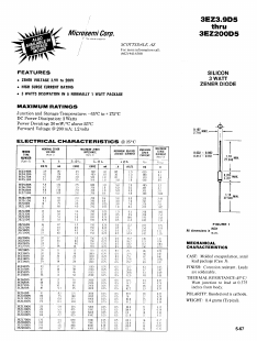 3EZ13D5 Datasheet PDF Microsemi Corporation