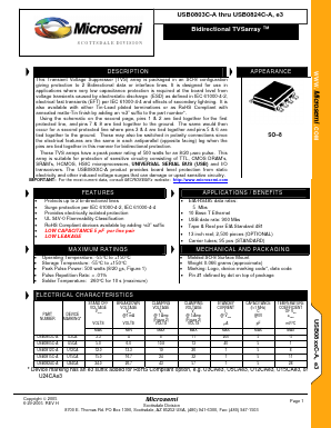 USB0805C-AE3 Datasheet PDF Microsemi Corporation