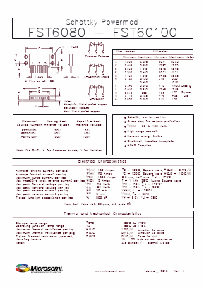 FST6080A Datasheet PDF Microsemi Corporation