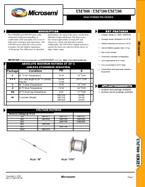 UM7006E Datasheet PDF Microsemi Corporation