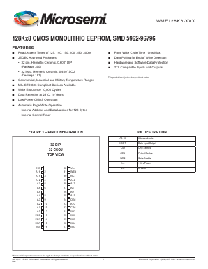 WME128K8 Datasheet PDF Microsemi Corporation
