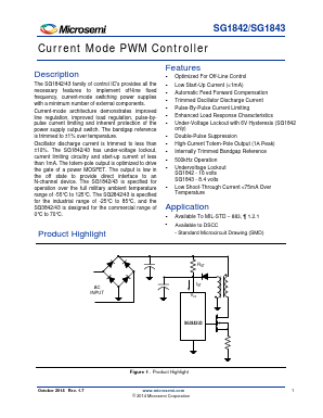 SG1842J-883B Datasheet PDF Microsemi Corporation