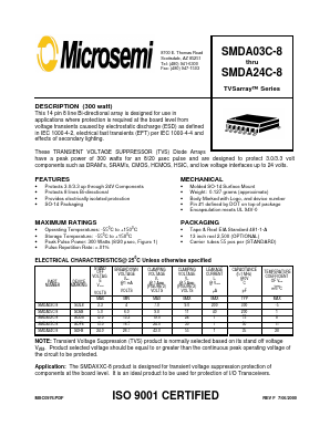 SMDA03C-8 Datasheet PDF Microsemi Corporation