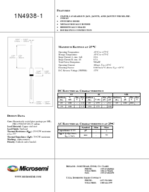 1N4938-1 Datasheet PDF Microsemi Corporation