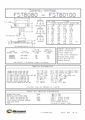 FST8090 Datasheet PDF Microsemi Corporation