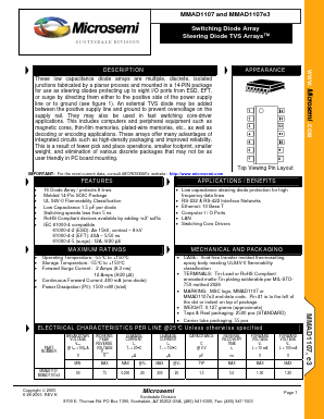 MMAD1107/TR13 Datasheet PDF Microsemi Corporation