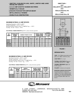 CDLL0.5A40 Datasheet PDF Microsemi Corporation