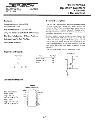 TC373AL/CL Datasheet PDF Microsemi Corporation