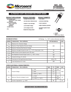 APT30DQ60K Datasheet PDF Microsemi Corporation