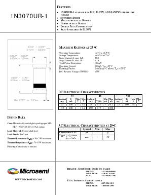 1N3070UR-1 Datasheet PDF Microsemi Corporation