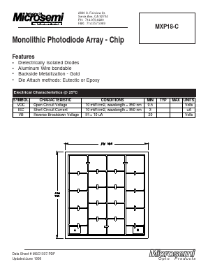 MXP18-C Datasheet PDF Microsemi Corporation