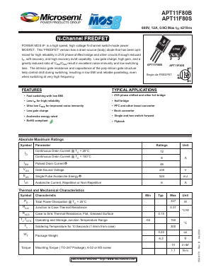 APT11F80B Datasheet PDF Microsemi Corporation