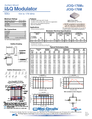 JCIQ-176M+ Datasheet PDF Minicircuits