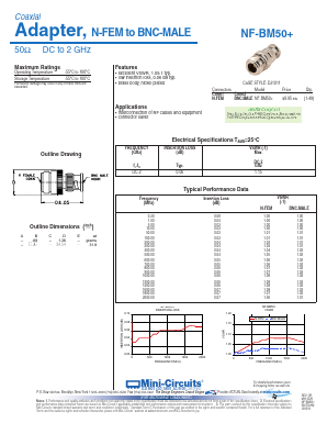 NF-BM50 Datasheet PDF Minicircuits