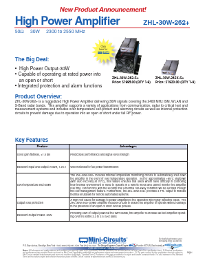 ZHL-30W-262 Datasheet PDF Minicircuits