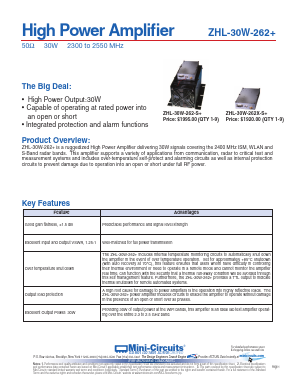 ZHL-30W-262+ Datasheet PDF Minicircuits