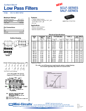 SCLF-SERIES Datasheet PDF Minicircuits