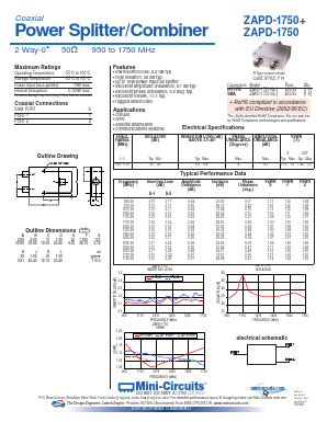 ZAPD-1750-S Datasheet PDF Minicircuits