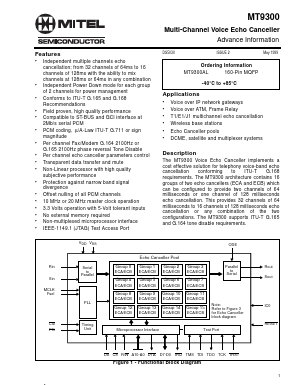 MT9300 Datasheet PDF Mitel Networks
