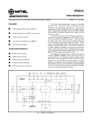 VP2612CGGPFR Datasheet PDF Mitel Networks