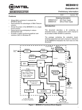 MEB90812A Datasheet PDF Mitel Networks