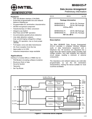 MH88435-P Datasheet PDF Mitel Networks