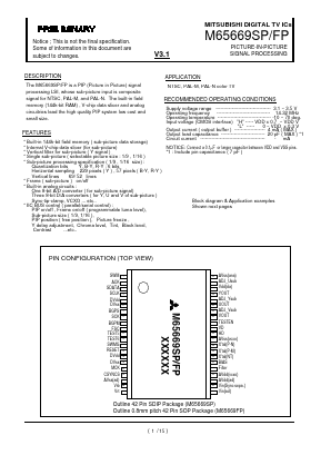 M65669SP Datasheet PDF MITSUBISHI ELECTRIC 