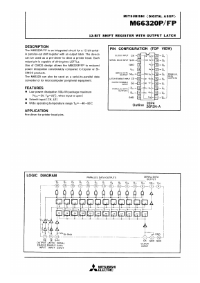 M66320FP Datasheet PDF MITSUBISHI ELECTRIC 
