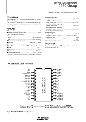 M38504M6-SP Datasheet PDF MITSUBISHI ELECTRIC 