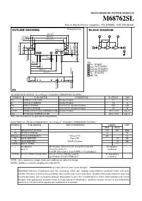 M68762SL Datasheet PDF MITSUBISHI ELECTRIC 