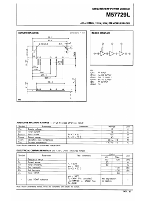 M57729L Datasheet PDF MITSUBISHI ELECTRIC 