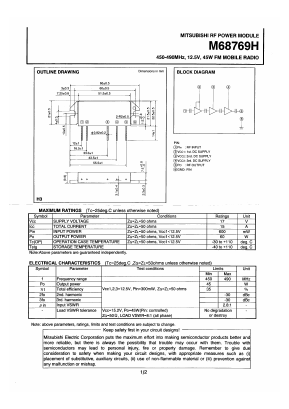 M68769H Datasheet PDF MITSUBISHI ELECTRIC 