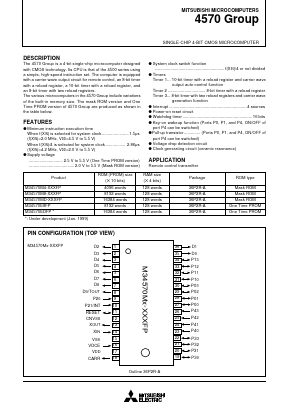 M34570M8 Datasheet PDF MITSUBISHI ELECTRIC 