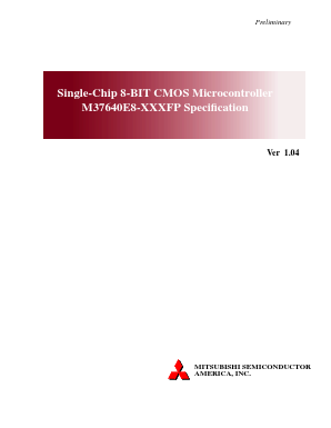 M37640E8-XXXFP Datasheet PDF MITSUBISHI ELECTRIC 