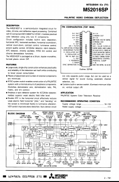 M52016SP Datasheet PDF MITSUBISHI ELECTRIC 