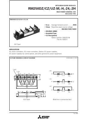 RM250DZ-24 Datasheet PDF MITSUBISHI ELECTRIC 