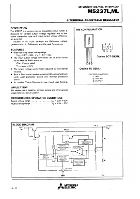 M5237L Datasheet PDF MITSUBISHI ELECTRIC 