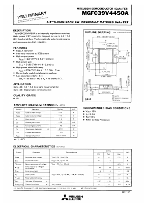 MGFC39V4450A Datasheet PDF MITSUBISHI ELECTRIC 