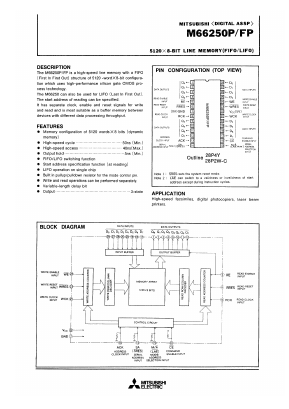 M66250P Datasheet PDF MITSUBISHI ELECTRIC 