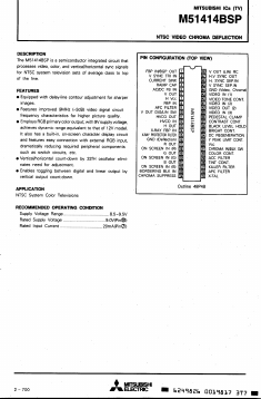 M51414BSP Datasheet PDF MITSUBISHI ELECTRIC 