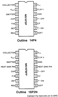 M51978P Datasheet PDF MITSUBISHI ELECTRIC 