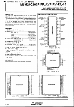 M5M27C202J-15 Datasheet PDF MITSUBISHI ELECTRIC 
