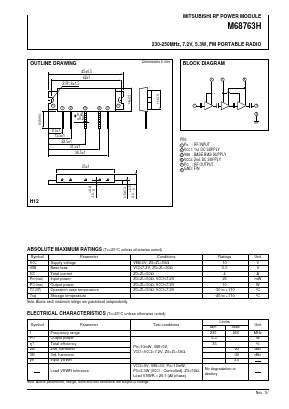M68763H Datasheet PDF MITSUBISHI ELECTRIC 