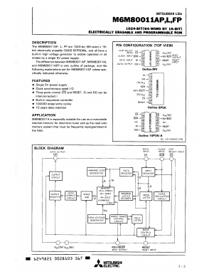 M6M80011 Datasheet PDF MITSUBISHI ELECTRIC 