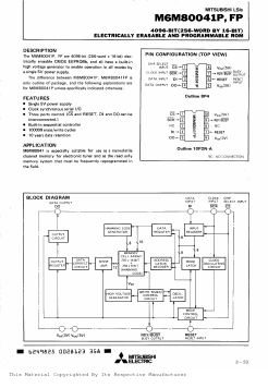 M6M80041P Datasheet PDF MITSUBISHI ELECTRIC 