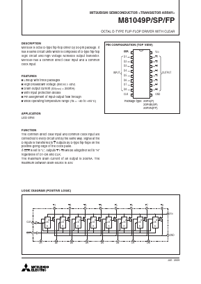 M81049FP Datasheet PDF MITSUBISHI ELECTRIC 