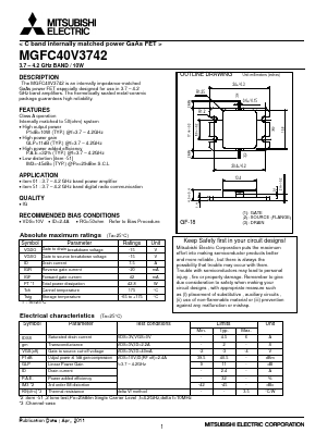 MGFC40V3742 Datasheet PDF MITSUBISHI ELECTRIC 