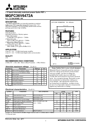 MGFC36V6472A Datasheet PDF MITSUBISHI ELECTRIC 