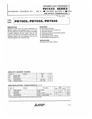 PD7035 Datasheet PDF MITSUBISHI ELECTRIC 
