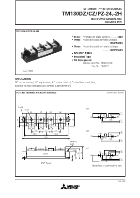 TM130PZ-24 Datasheet PDF MITSUBISHI ELECTRIC 